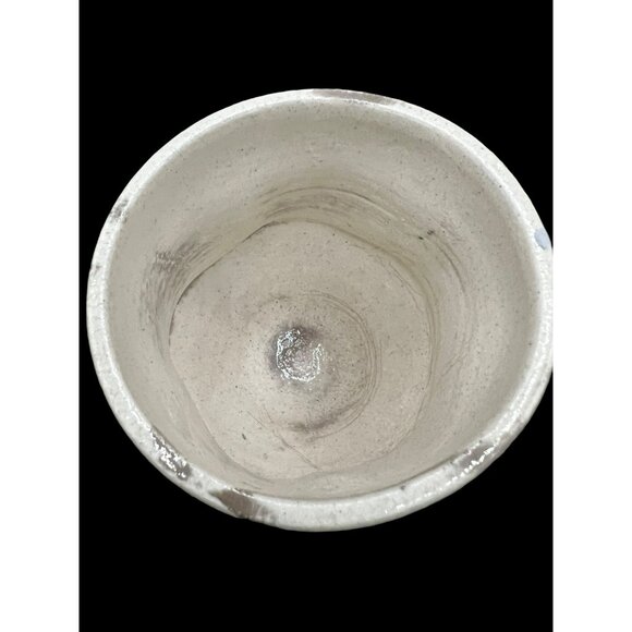 Handmade Small Colorful RAKU Vase Pot with Base 4 x 3.5 in Weighs 1/2 lb - Picture 4 of 5